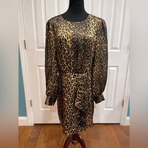 The Kooples Leopard Print Silk Dress - Size 4 - NWT